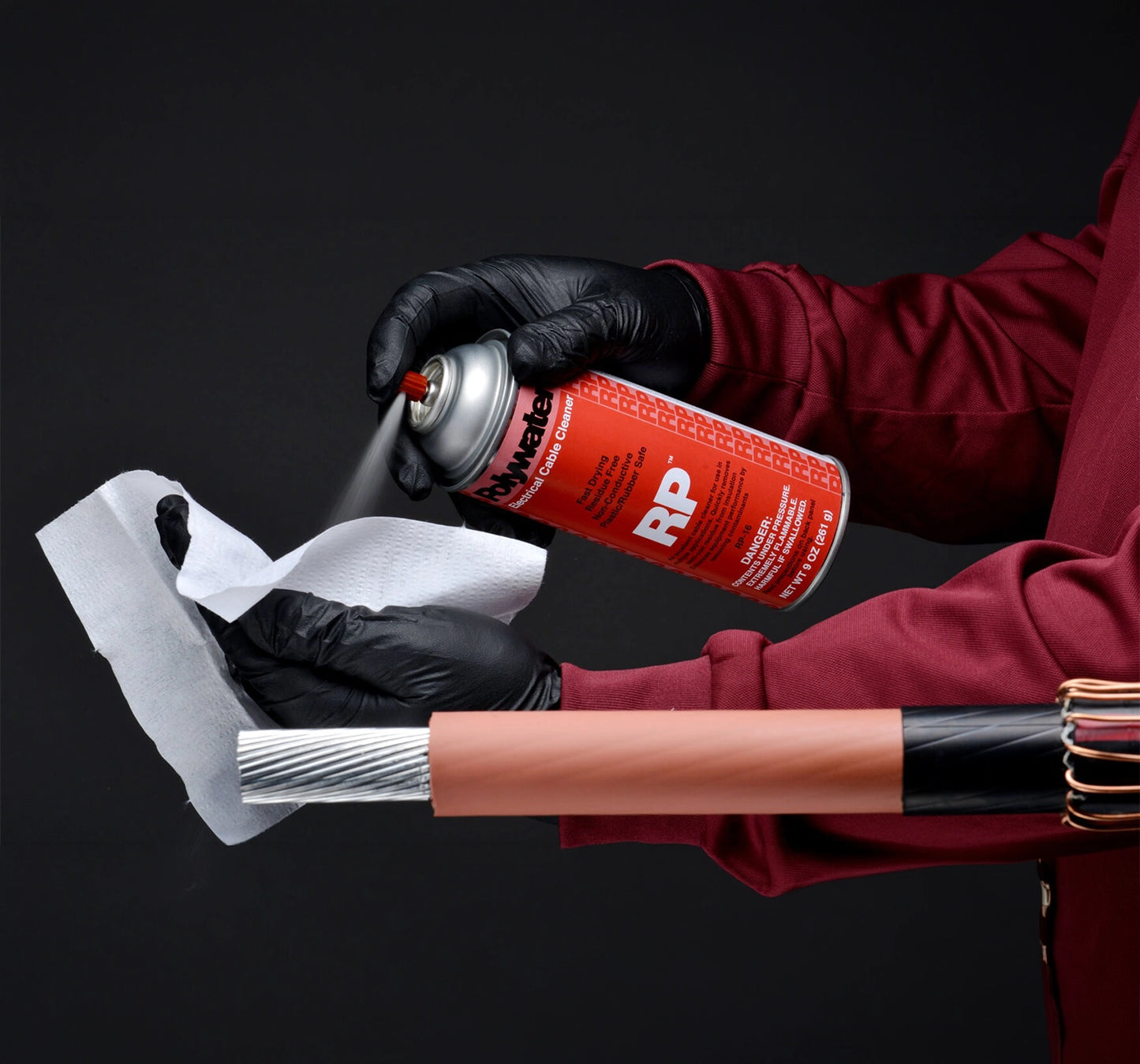 Polywater® Type RP™ Fast-Evaporating Cable Cleaner, FIBER OPTIC CABLE CLEANERS