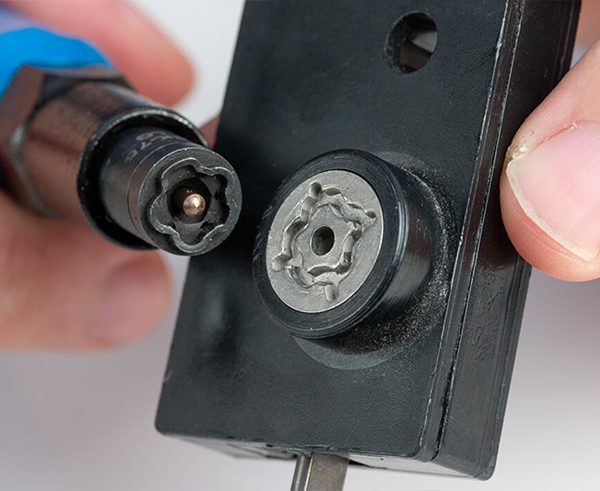 Star Key Can Wrench Kit, LC, LG, LB, & LS Patterns - Star key pattern close up - Primus Cable Tools