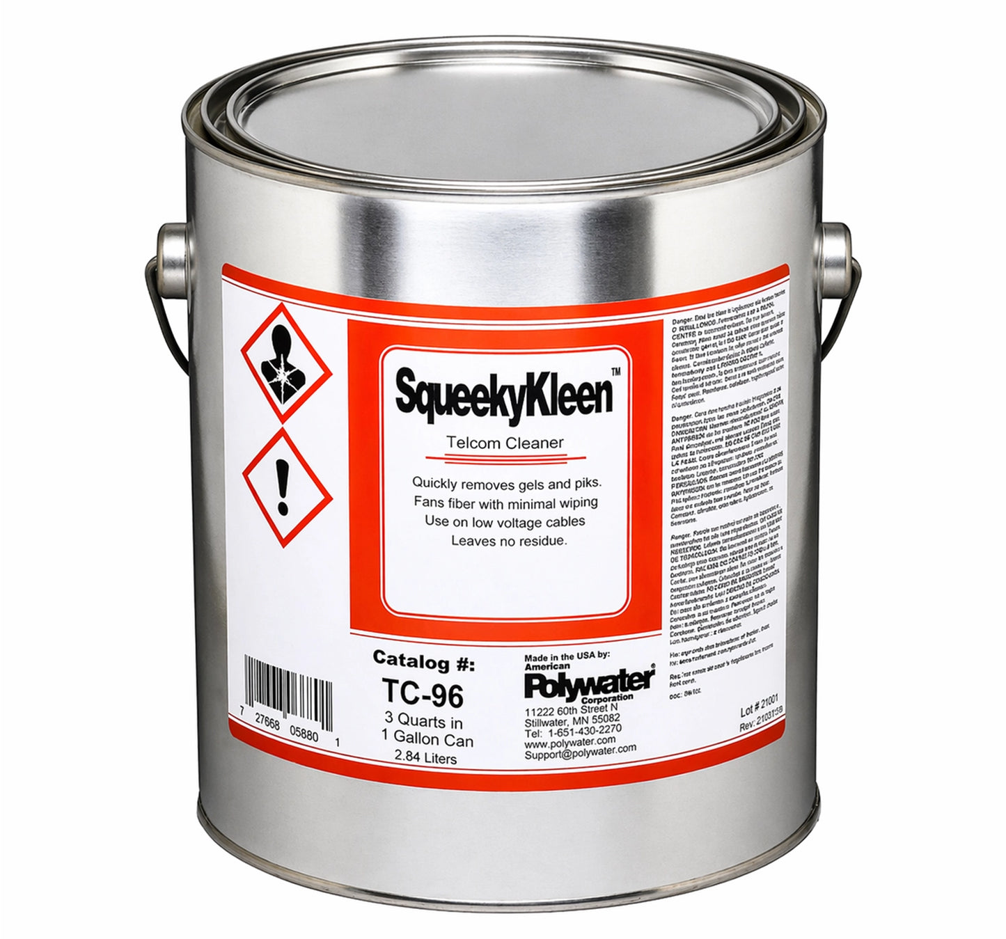 Polywater® SqueekyKleen™ Gel Filled Cleaner, SPLICE PREPARATION CLEANERS