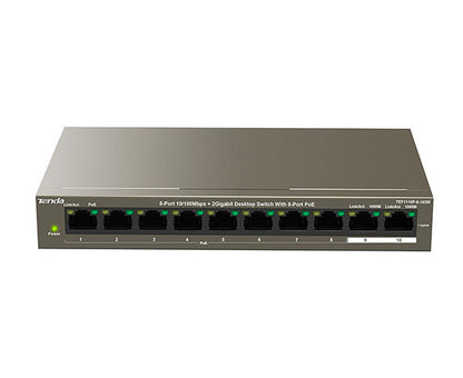8-Port10/100Mbps+2 Gigabit Desktop Switch With 8-Port PoE