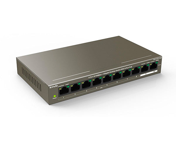 8-Port10/100Mbps+2 Gigabit Desktop Switch With 8-Port PoE