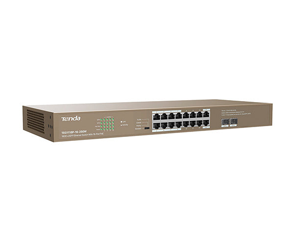 16GE+2SFP Ethernet Switch With 16-Port PoE