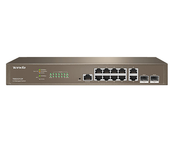 L3 Managed Switch, 10 Port Ethernet + 2 SFP – Primus Cable