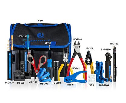 Fiber Prep Kit with Connector Cleaner, Fiber Cleaver, & Visual Fault Locator+ | TK-151