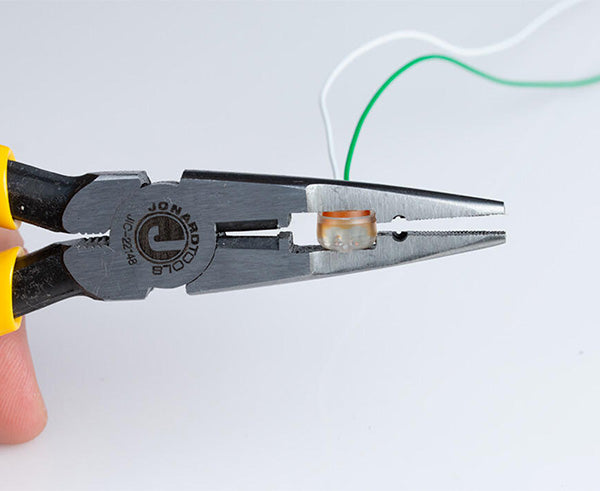 16 Piece Security & Alarm Tool Kit+ - Pliers in use - Primus Cable