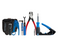 COAX Tool Kit with 360° Degree Compression Tool and 7/16" Torque Wrench - All products displayed side by side - Primus Cable