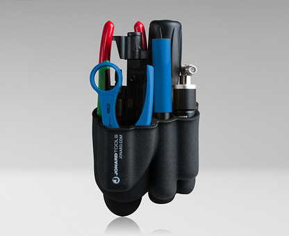 COAX Tool Kit with Universal Compression Tool for RG59/6/7/11 Cables - Tools in black nylon molded pouch - Primus Cable