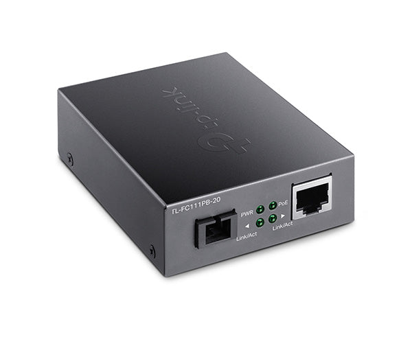 10/100Mbps WDM Media Converter with 1-Port PoE