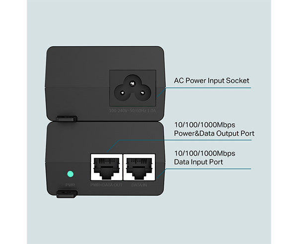 2.5Gbps PoE+ Injector — Primus Cable