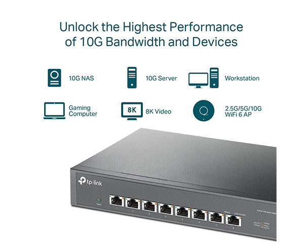 8-Port 10G Desktop/Rackmount Switch