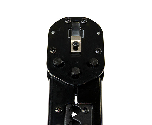 Ratchet Cable Crimp Tool for Large OD Easy Feed RJ45 Plugs - Black Steel Crimp - Primus Cable Hand Tools