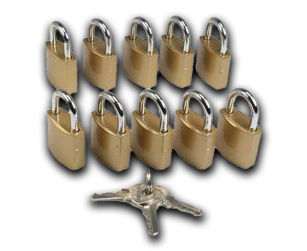 10-Pack of Padlocks for Lockable TV Ceiling and Wall Mounts