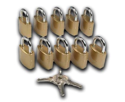 10-Pack of Padlocks for Lockable TV Ceiling and Wall Mounts