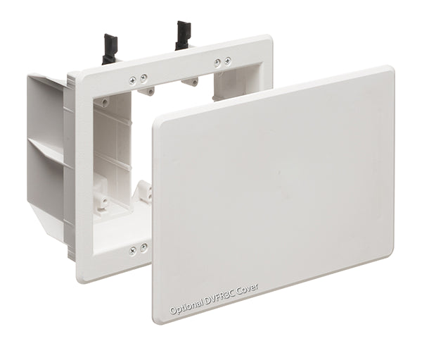 Three Gang Recessed TV Box for Power and Low Voltage, White