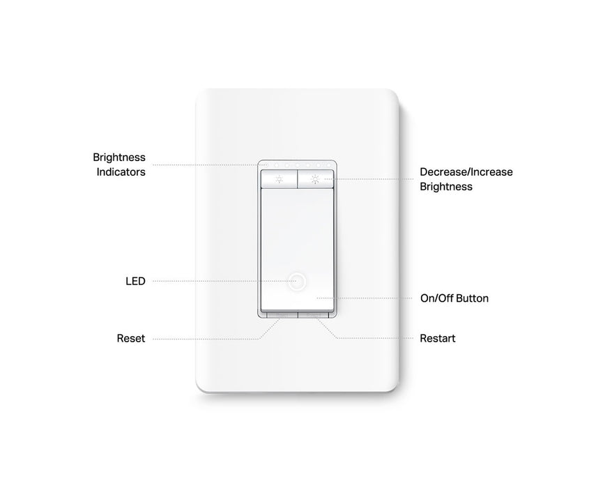 Smart Wi-Fi Light Switch, Dimmer