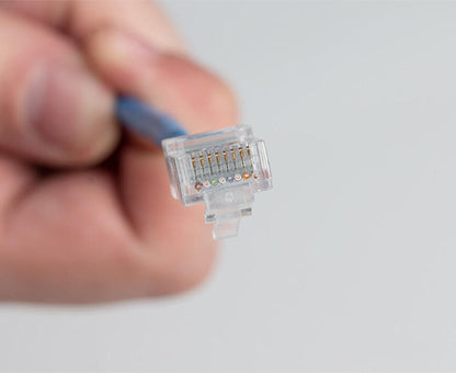 6-in-1 Crimping Tool, RJ45 Pass-through & RJ11/12 Modular - Result of tool - Primus Cable