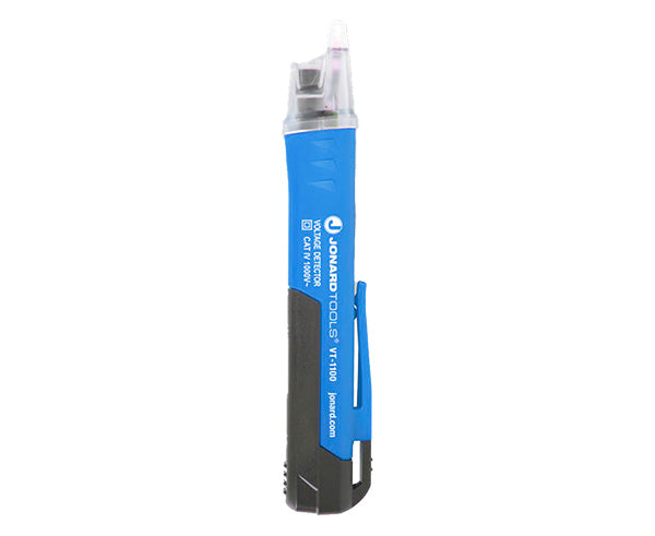 Non-Contact Dual Range Voltage Detector Pen, 24-1000VAC & 90-1000VAC W/LED Flashlight - Blue and black - Primus Cable