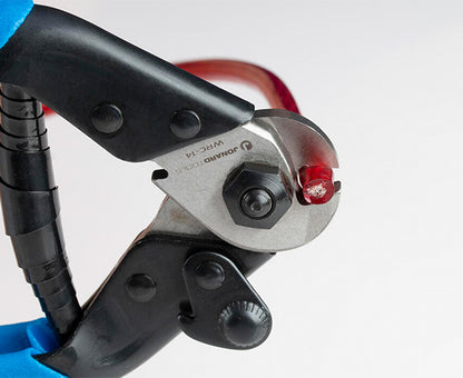 Wire Rope & Cable Cutter - In use cutting red cable - Primus Cable