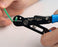 Adjustable Wire Stripper & Cutter - Green wire being stripped using notch - Primus Cable