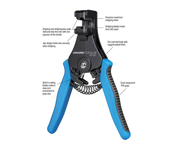 Wire Stripper and Cutter, 8-22 AWG - Specifications list - Primus Cable