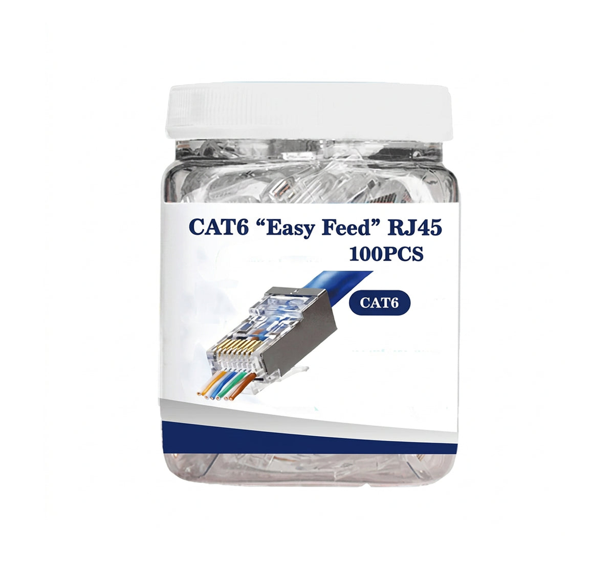CAT5E/6 Easy Feed Shielded RJ45 Connector - OD Under 6.5mm