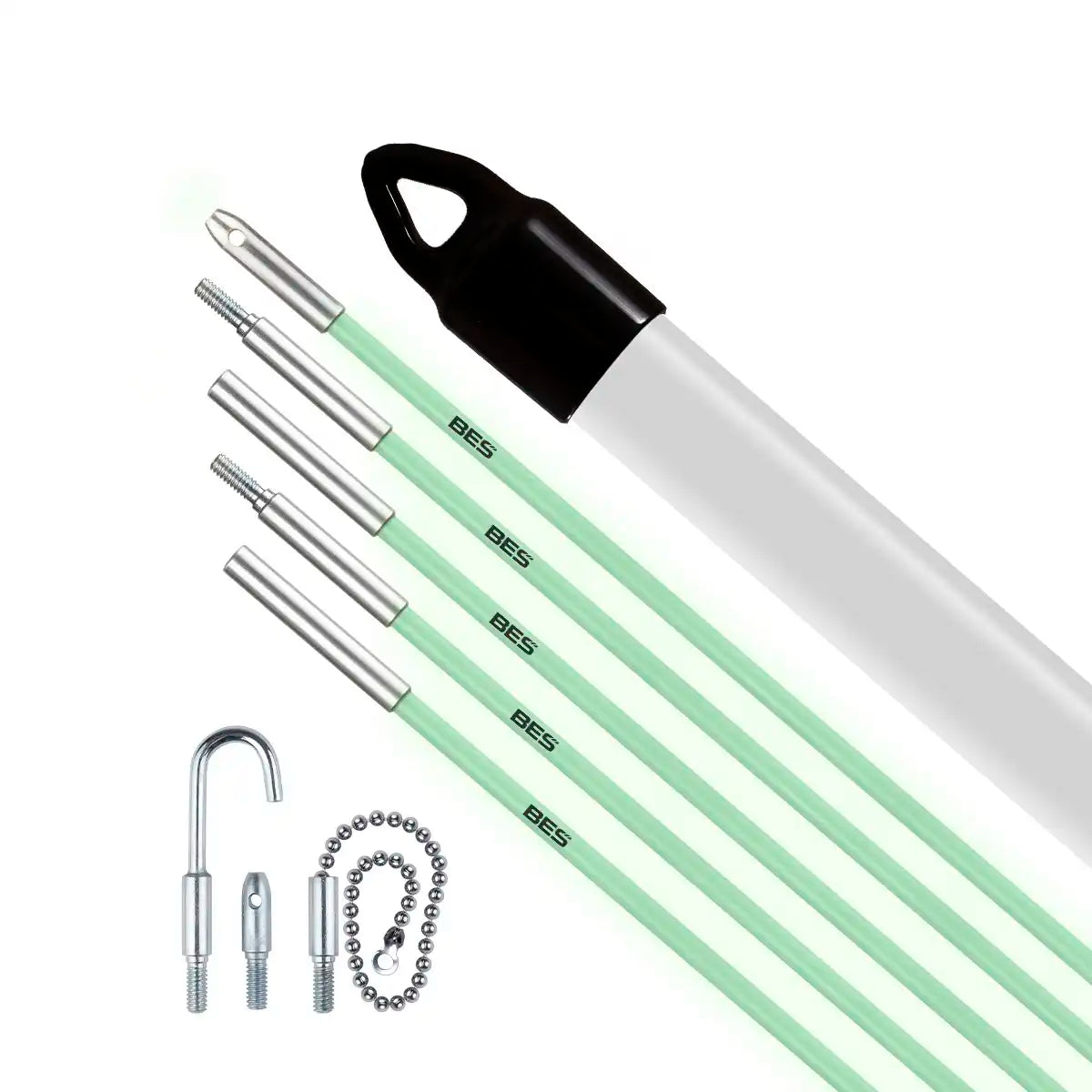 5/32" Glowfish II, Glow-in-the-Dark Rod Kit, Plastic Coated - 5' (25' Total)