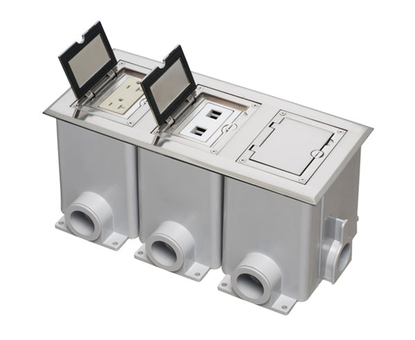 Three Gang nickel-plated Frame Kit