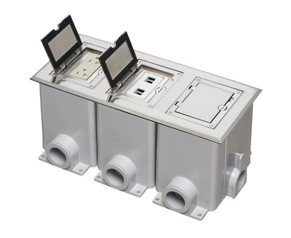 Three Gang nickel-plated Frame Kit