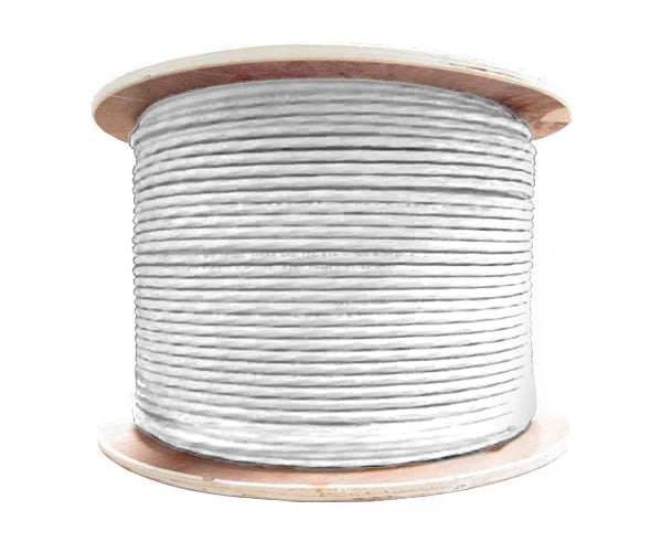 CAT7 Bulk Ethernet Cable, 10G Indoor Dual Shielded Solid Copper S/FTP CMP, 23 AWG 1000FT