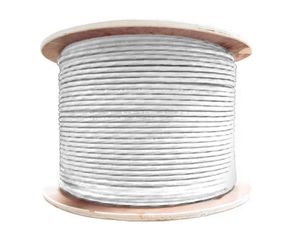 CAT7 Bulk Ethernet Cable, 10G Indoor Dual Shielded Solid Copper S/FTP CMP, 23 AWG 1000FT