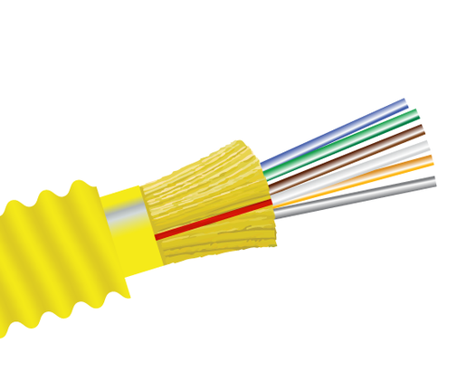 Armored Plenum Single Mode Fiber Optic Cable for Indoor/Outdoor Distribution