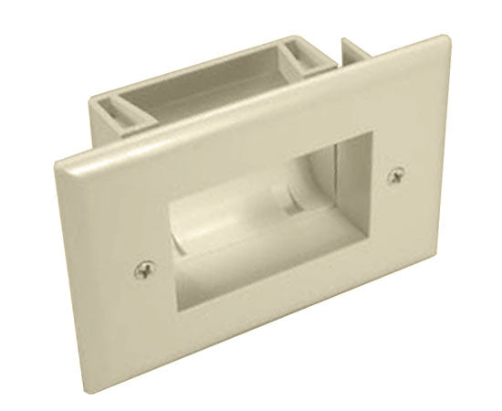 Recessed Low Voltage Cable Plate, Slim Fit Easy Mount