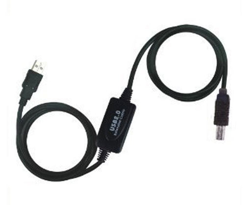 30' USB 2.0 Active Repeater Cable, A Male/B Male, Black