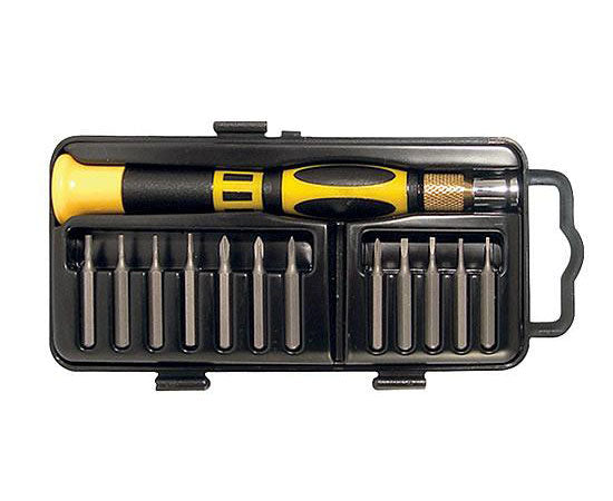 Micro Mini II Precision Screwdriver Set - Black carrying case full of bits and tools - Primus Cable