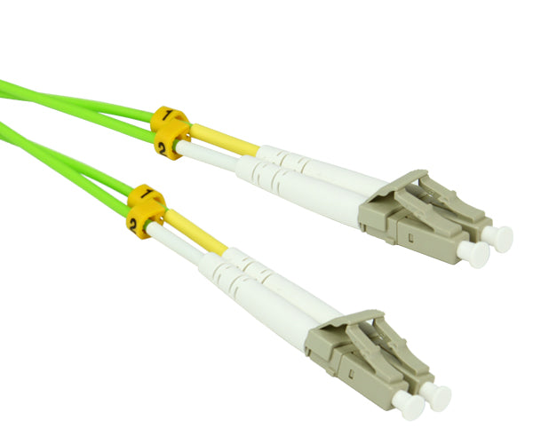 LC/UPC-LC/UPC OM5 MM Duplex OFNR Lime Green Fiber Optic – Primus Cable