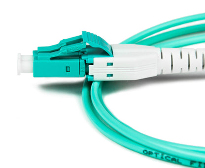 Uniboot Duplex Fiber Optic Patch Cable, LC to LC, 10 Gig Multimode 50/125 OM3 (1, 3, 10, 20 Meter)