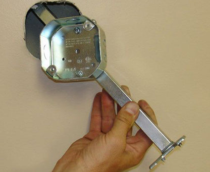 4 in. Octagon Fan and Fixture Support Box, 2-1/8 in. Deep, Old Work Bar Hanger