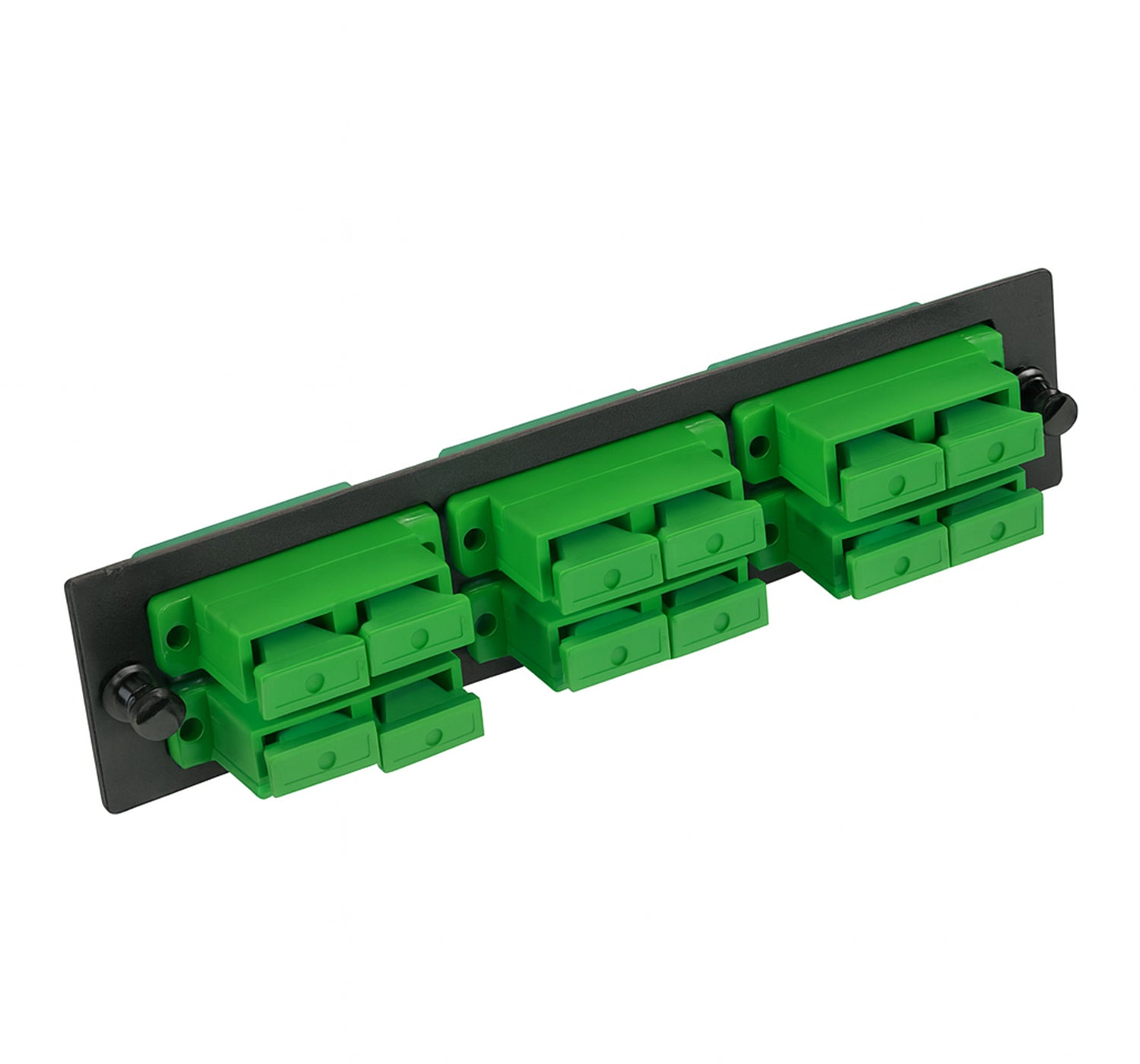 Fiber Adapter Panel, Single Mode APC, 6 Duplex SC Couplers – Primus Cable