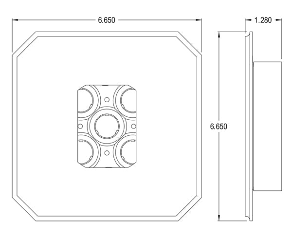 Sidling box without flange line drawing