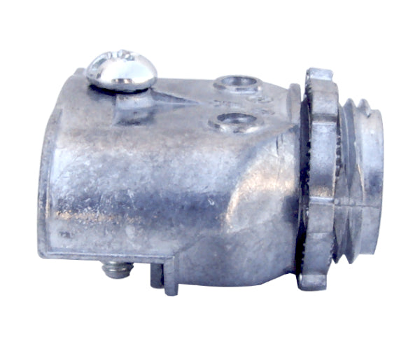 Single Screw Duplex Connector, Zinc Die-Cast for Flex "AC" MCI "MCI-A" NM Cable