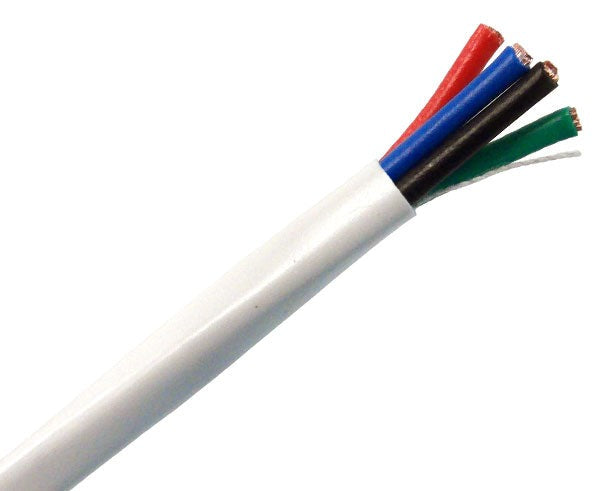 Speaker Wire, Audio Cable, 16/2, 16/4, 14/2, 14/4 Strand OFC CMX Outdoor Direct Burial Cable, 500' - White