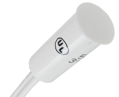 Recessed 3/8" Switch Set Magnetic Contact, 1" Plus Standard Gap, 12" leads, White 