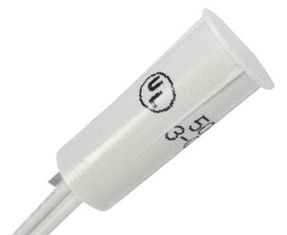 Recessed 3/8" Switch Set Magnetic Contact, 1" Plus Standard Gap, 12" leads, White 