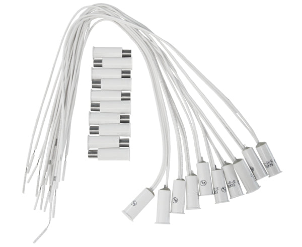 Recessed 3/8" Switch Set Magnetic Contact, 1" Plus Standard Gap, 12" leads, White 