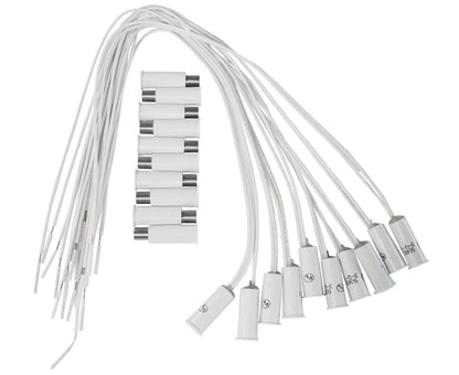 Recessed 3/8" Switch Set Magnetic Contact, 1" Plus Standard Gap, 12" leads, White 