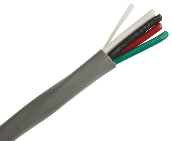 22/4 Alarm-Security/ audio Cable, CMR, Stranded (7 Strand) Unshielded, 1000' Gray