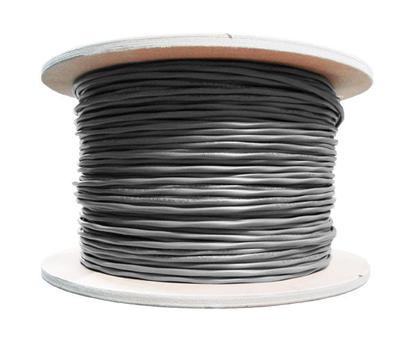 Alarm Security Cable 18/2 AWG (7 Strand) CMR FT4 Rated Shielded 1000' Gray