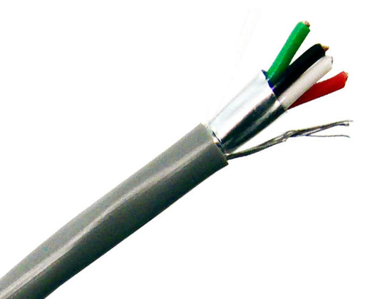22/4 Alarm/ Audio Security Cable ™ Shielded CMR - 7 Stranded ™ 1000 FT Grey