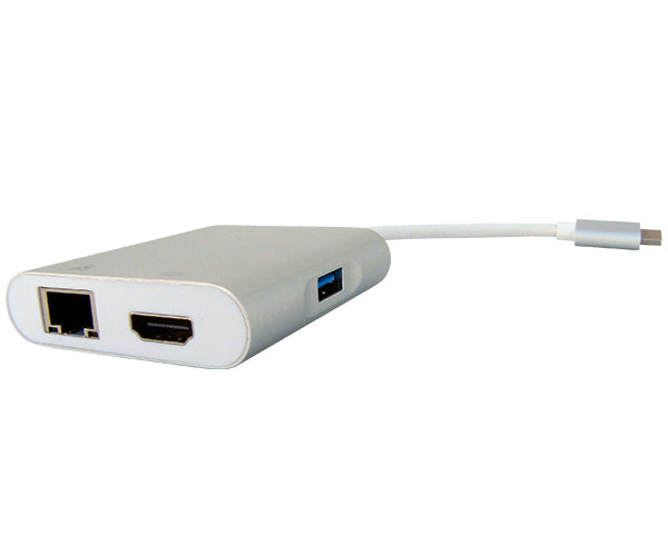 USB 3.1 Type C Male To 4-In-1 Multiport Compact Converter