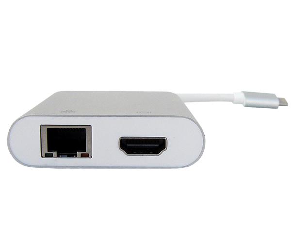 USB 3.1 Type C Male To 4-In-1 Multiport Compact Converter